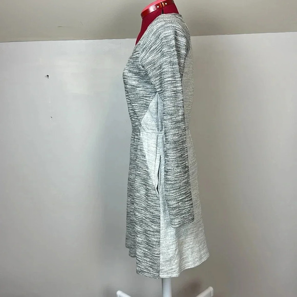 Saturday Sunday long sleeve V-neck cotton sweater dress 2 pockets raglan sleeve - Picture 5 of 8